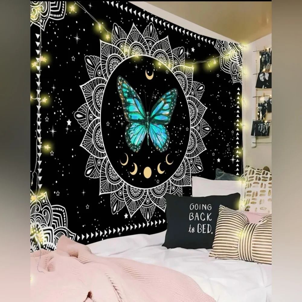 Tapestry butterfly new large 4 by 5 feet moon tapestries sky New